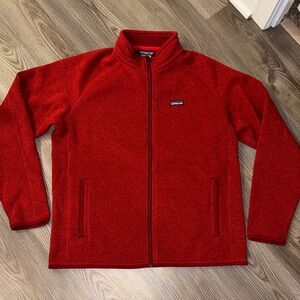 Patagonia Red Zip-Up Fleece Jacket